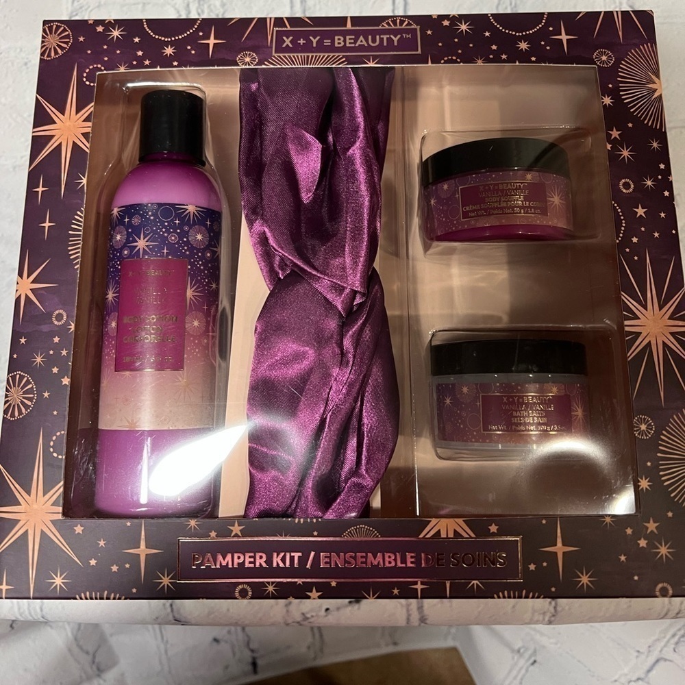 X + Y = beauty pamper kit